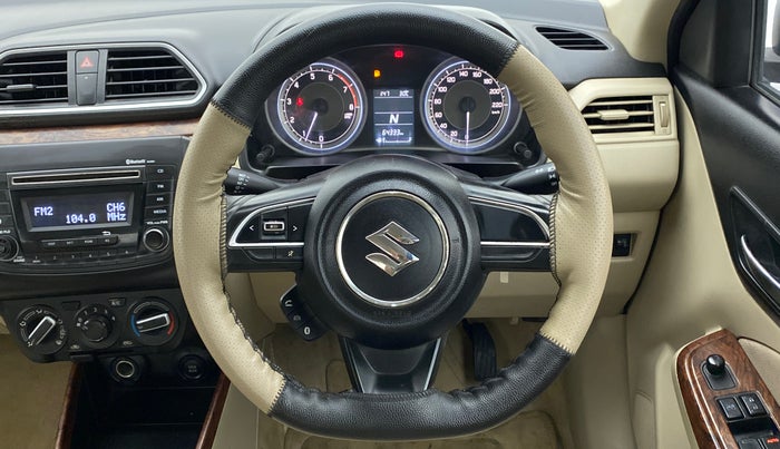 2017 Maruti Dzire VXI AMT, Petrol, Automatic, 64,368 km, Steering Wheel Close Up