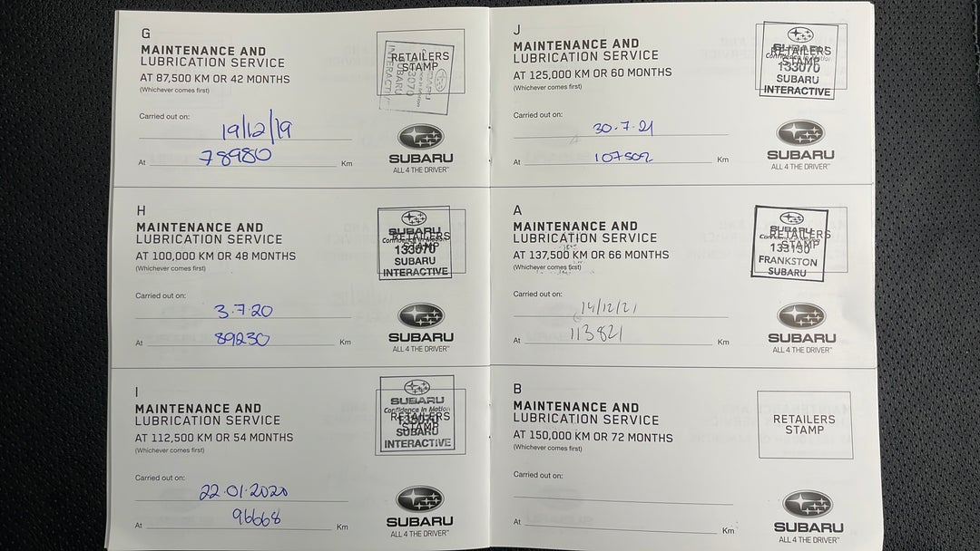 2016 Subaru Forester 2.0d-s, Manual, 116827 km, Service History