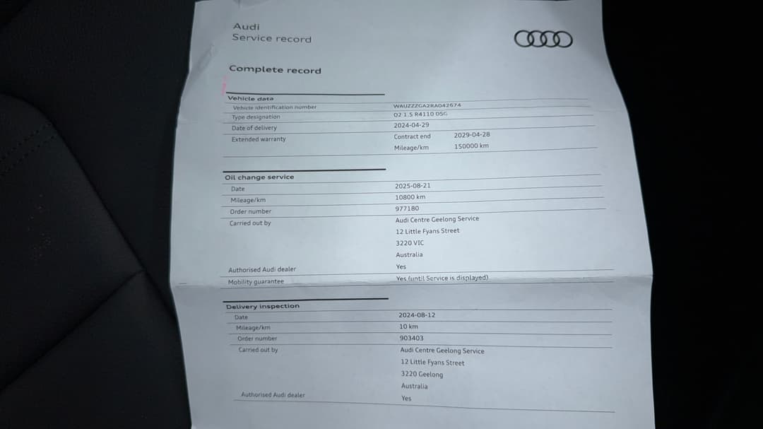 2024 Audi Q2 35 Tfsi, Automatic, 14739 km, Service History