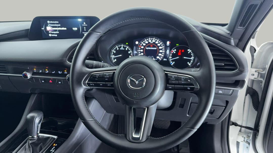 2025 Mazda 3 G20 Pure, Automatic, 11886 km, Steering Wheel Close-up