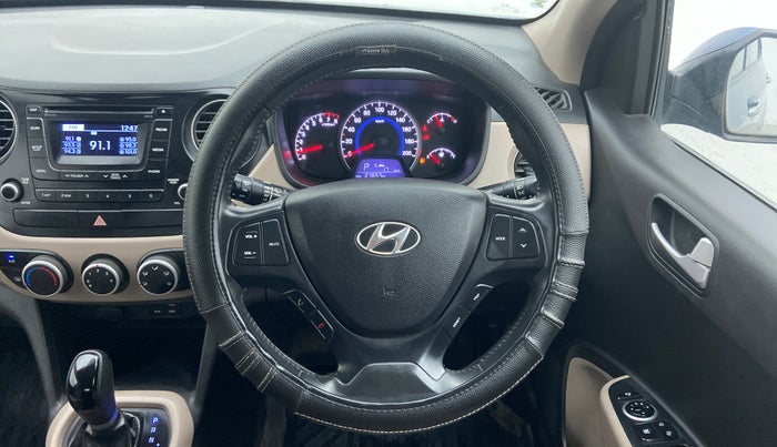 2015 Hyundai Grand i10 ASTA AT 1.2 KAPPA VTVT, Petrol, Automatic, 27,641 km, Steering Wheel Close Up