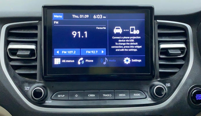 2021 Hyundai Verna SX PETROL MT, Petrol, Manual, 22,228 km, Infotainment System