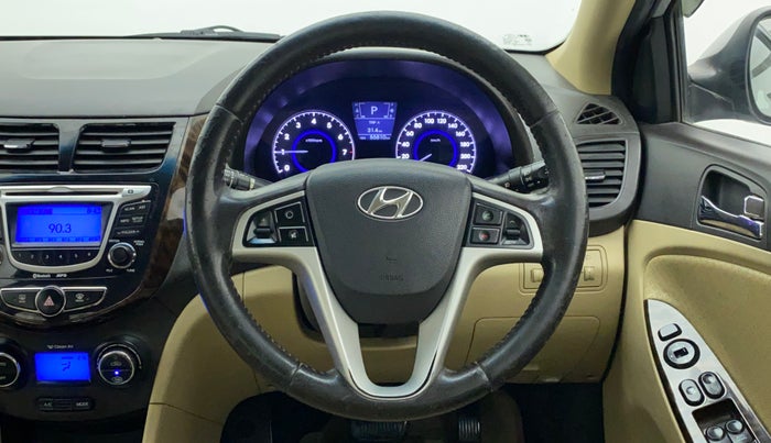 2013 Hyundai Verna FLUIDIC 1.6 VTVT SX OPT AT, Petrol, Automatic, 56,110 km, Steering Wheel Close Up