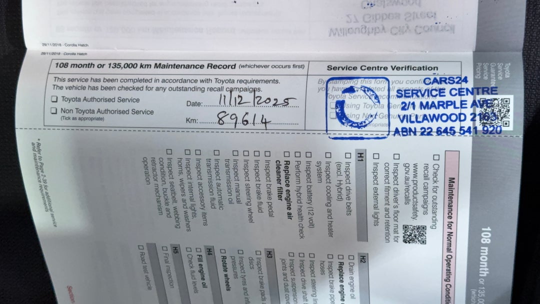 2019 Toyota Corolla Ascent Sport Hybrid, Automatic, 90686 km, Service History