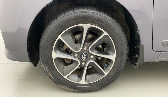2017 Hyundai Grand i10 SPORTZ (O) AT 1.2 KAPPA VTVT, Petrol, Automatic, 33,077 km, Left Front Wheel
