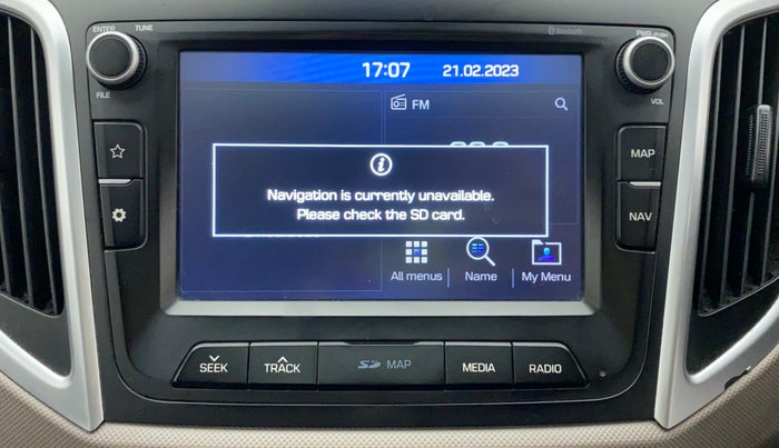 2019 Hyundai Creta SX AT 1.6 PETROL, Petrol, Automatic, 60,670 km, Infotainment system - GPS Card not working/missing