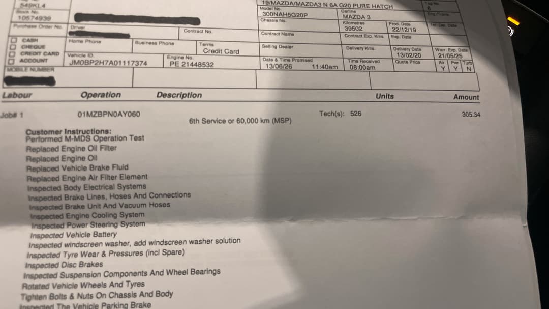 2019 Mazda Mazda3 G20 Pure, Automatic, 43845 km, Service History
