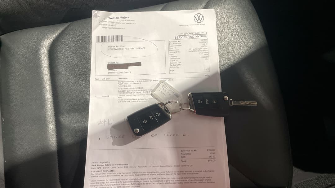 2021 Volkswagen Tiguan 162tsi R-line, Automatic, 65055 km, Key Close-up