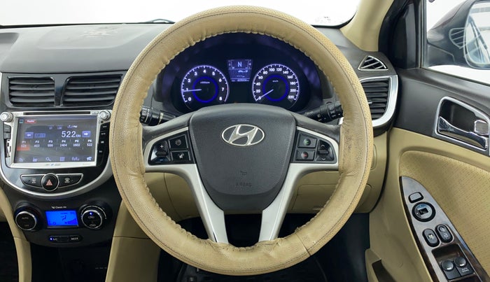 2013 Hyundai Verna FLUIDIC 1.6 SX VTVT OPT AT, Petrol, Automatic, 60,847 km, Steering Wheel Close Up