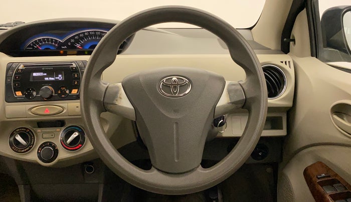2013 Toyota Etios V, Petrol, Manual, 66,359 km, Steering Wheel Close Up
