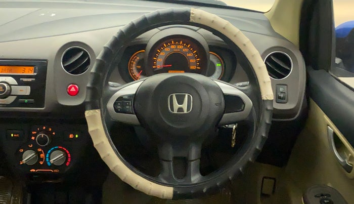 2012 Honda Brio V MT, Petrol, Manual, 20,896 km, Steering Wheel Close Up