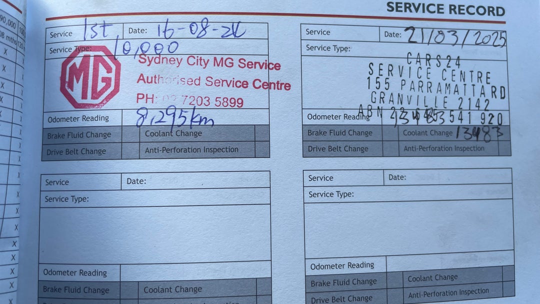 2023 MG Zst Core, Automatic, 13482 km, Service History