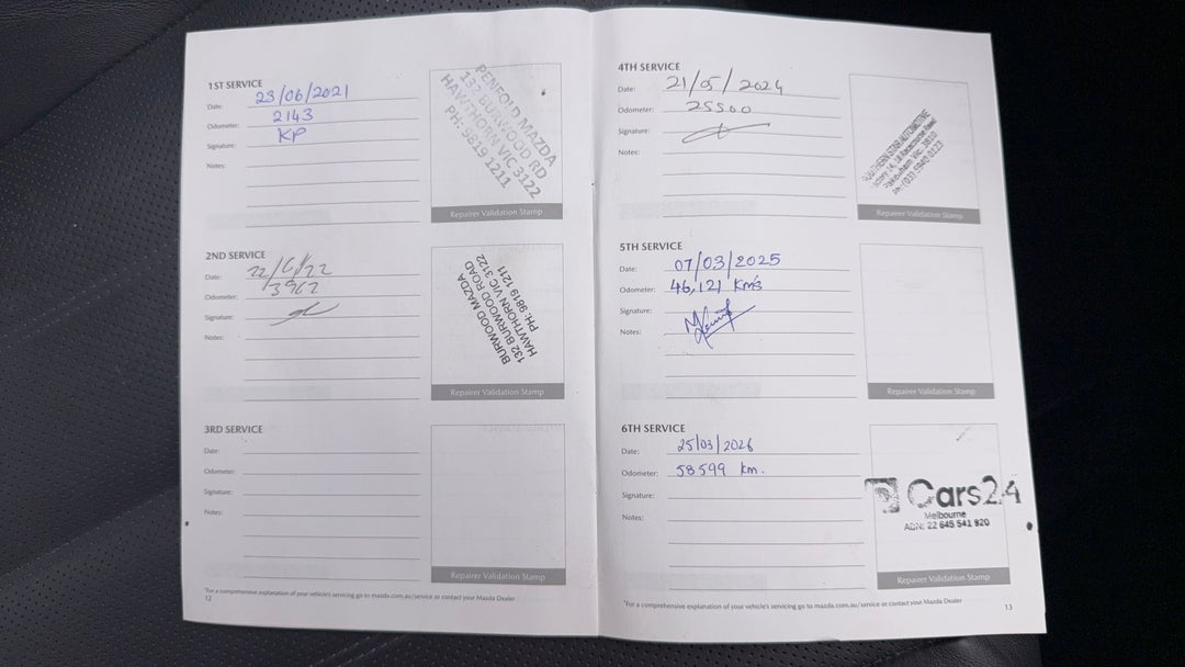 2019 Mazda 6 Touring, Automatic, 58607 km, Service History