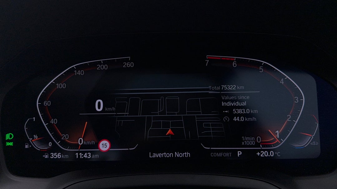 2021 BMW 3 20i M Sport, Automatic, 75322 km, Odometer View