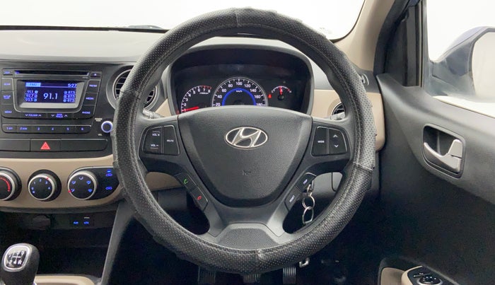 2015 Hyundai Grand i10 SPORTZ 1.2 KAPPA VTVT, Petrol, Manual, 20,639 km, Steering Wheel Close Up