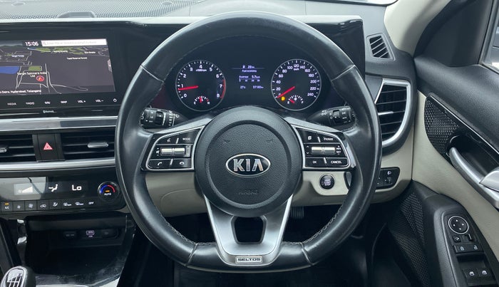 2019 KIA SELTOS HTX 1.5 PETROL MT, Petrol, Manual, 57,179 km, Steering Wheel Close Up
