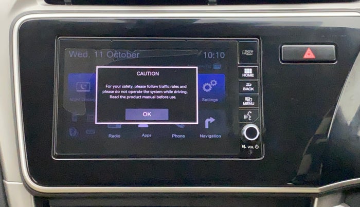 2017 Honda City 1.5L I-VTEC ZX CVT, Petrol, Automatic, 76,428 km, Infotainment system - GPS Card not working/missing