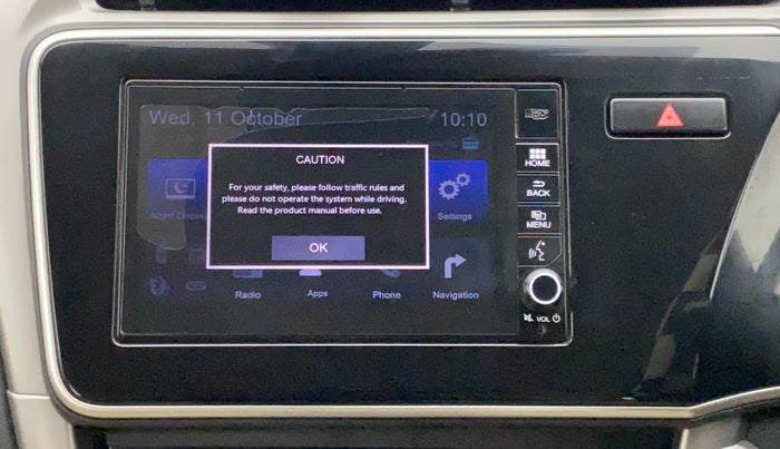 2017 Honda City 1.5L I-VTEC ZX CVT, Petrol, Automatic, 76,508 km, Infotainment system - GPS Card not working/missing