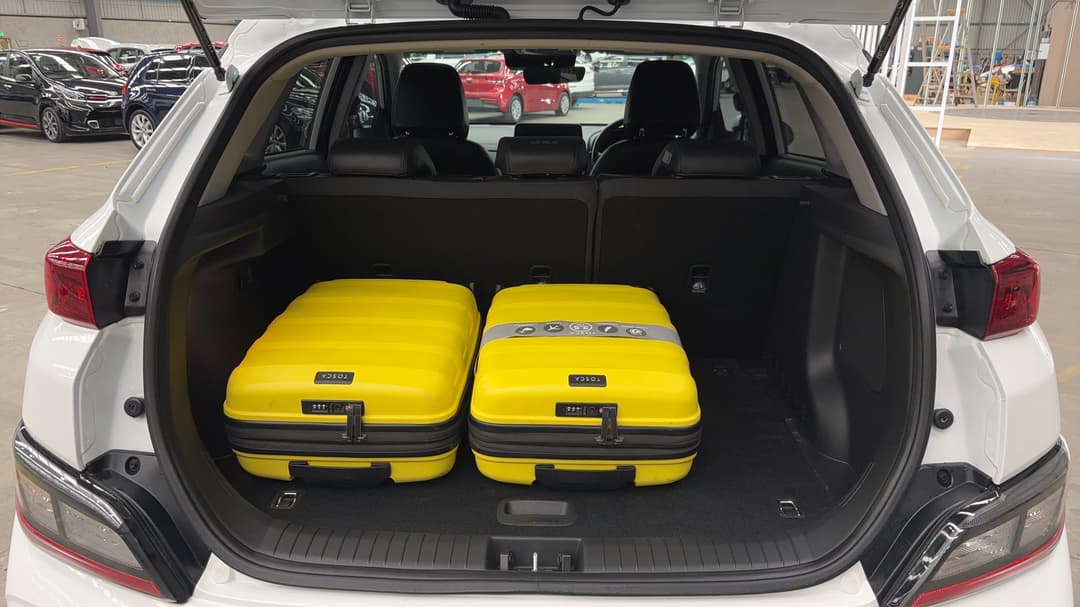 2022 Hyundai Kona Elite Electric Std Range, Automatic, 34776 km, Boot Inside View with Luggage