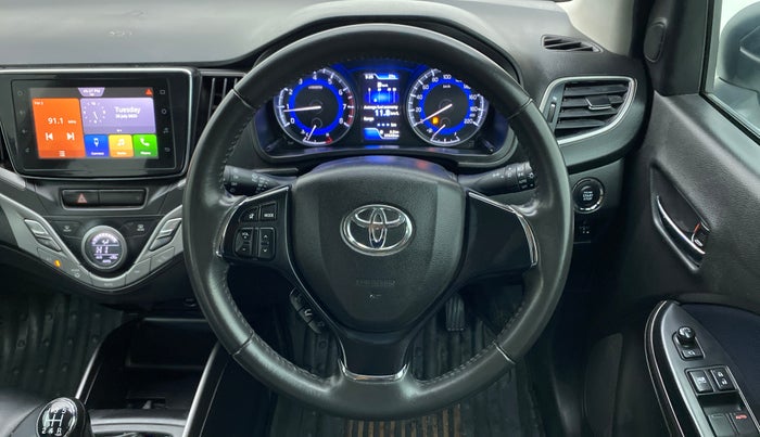 2019 Toyota Glanza V, Petrol, Manual, 35,540 km, Steering Wheel Close Up