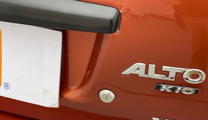 2011 Maruti Alto K10 VXI, Petrol, Manual, 46,425 km, Dicky (Boot door) - Minor scratches