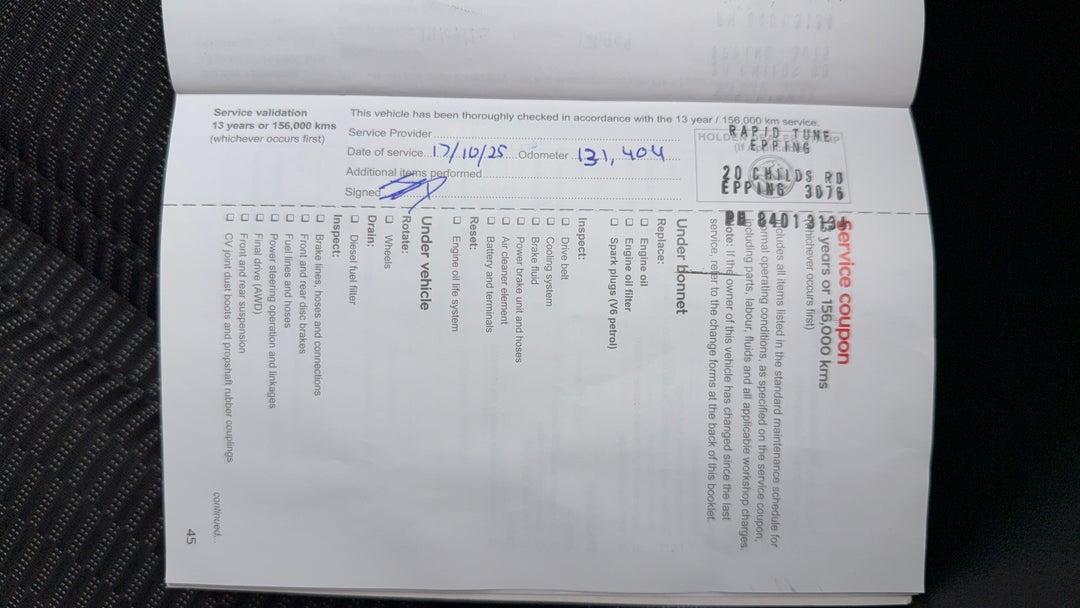 2018 Holden Commodore Rs, Automatic, 138381 km, Service History