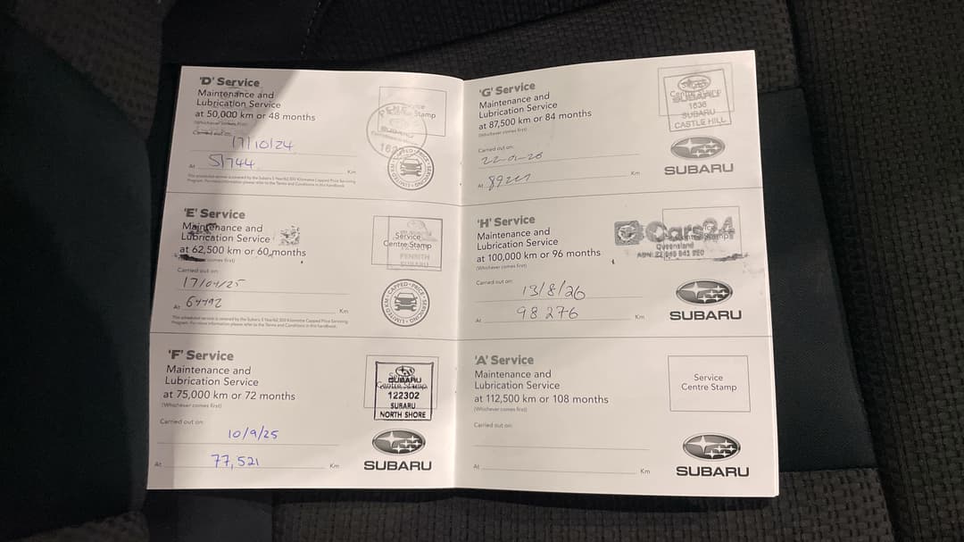 2022 Subaru Outback AWD, Automatic, 98288 km, Service History