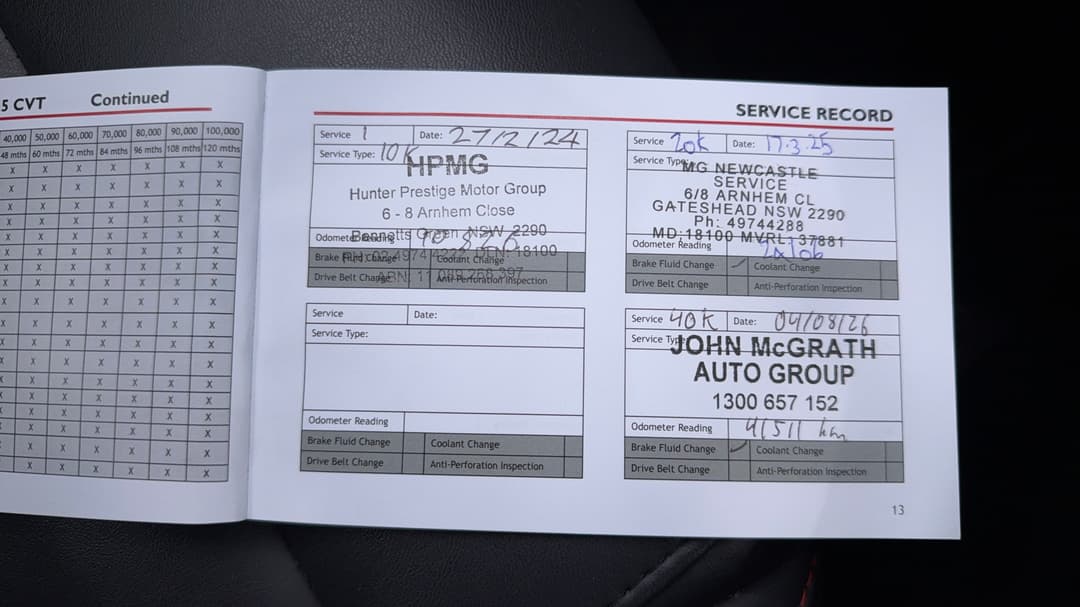 2022 MG Zst Vibe, Automatic, 41762 km, Service History