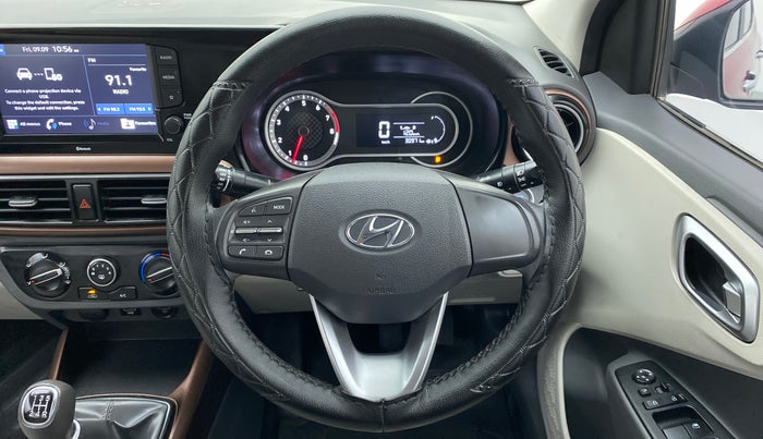2020 Hyundai AURA SX PETROL, Petrol, Manual, 31,045 km, Steering Wheel Close Up