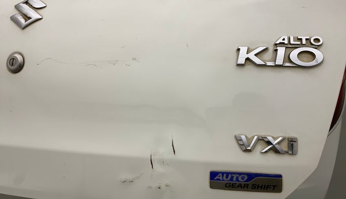 2014 Maruti Alto K10 VXI AMT, Petrol, Automatic, 61,596 km, Dicky (Boot door) - Slightly dented