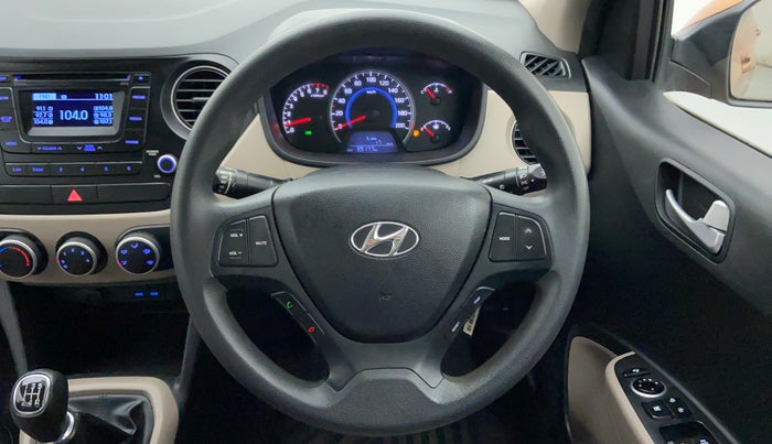 2015 Hyundai Grand i10 SPORTZ 1.2 KAPPA VTVT, Petrol, Manual, 39,400 km, Steering Wheel Close Up
