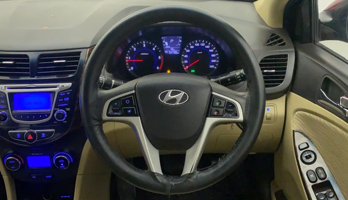2014 Hyundai Verna FLUIDIC 1.6 CRDI SX AT, Diesel, Automatic, 54,796 km, Steering Wheel Close Up