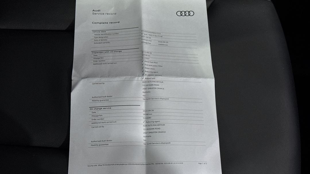 2021 Audi Q7 45 Tdi Quattro Mhev, Automatic, 62986 km, Service History