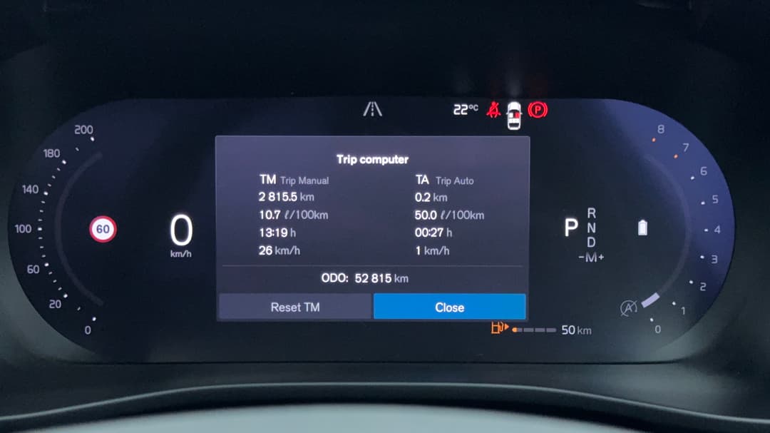 2022 Volvo Xc40 Ultimate B5 Dark Mhev, Automatic, 52815 km, Odometer View