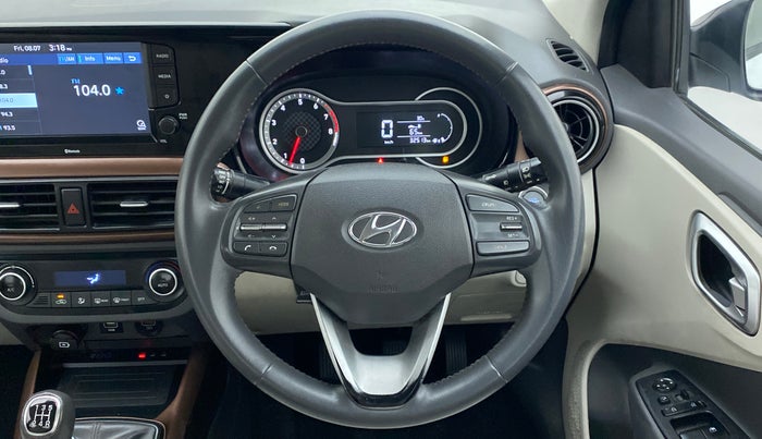 2020 Hyundai AURA SX (O) MT, Petrol, Manual, 32,578 km, Steering Wheel Close Up