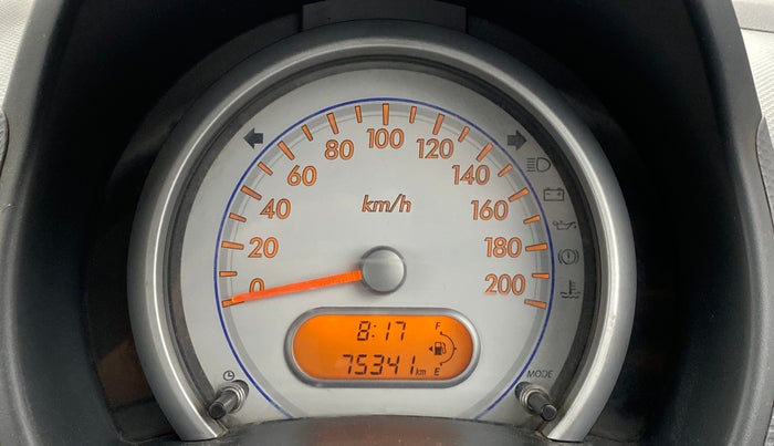 2010 Maruti Ritz VXI, Petrol, Manual, 75,399 km, Odometer Image