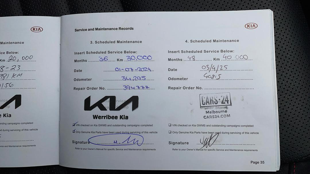 2021 Kia Cerato Gt (no Jbl Premium Sound), Automatic, 40815 km, Service History
