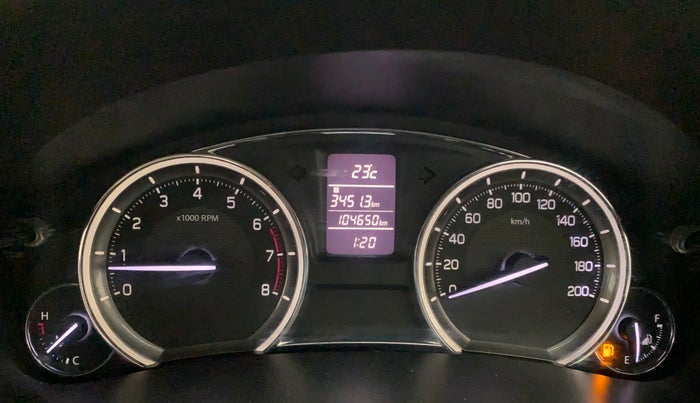 2015 Maruti Ciaz ZXI+, Petrol, Manual, 1,04,650 km, Odometer Image