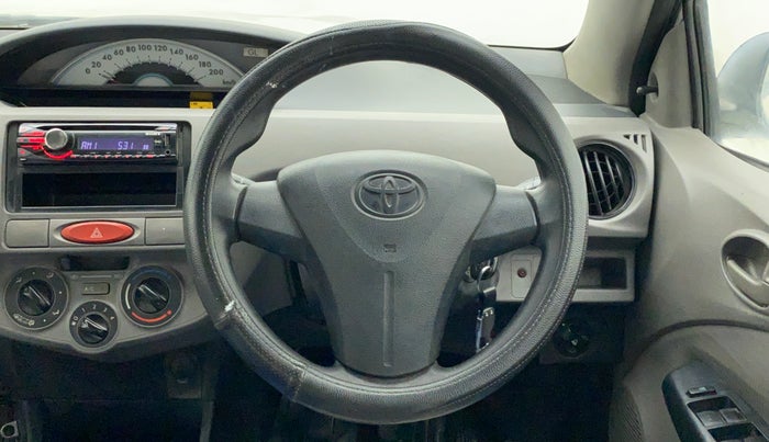2011 Toyota Etios G, Petrol, Manual, 75,766 km, Steering Wheel Close Up