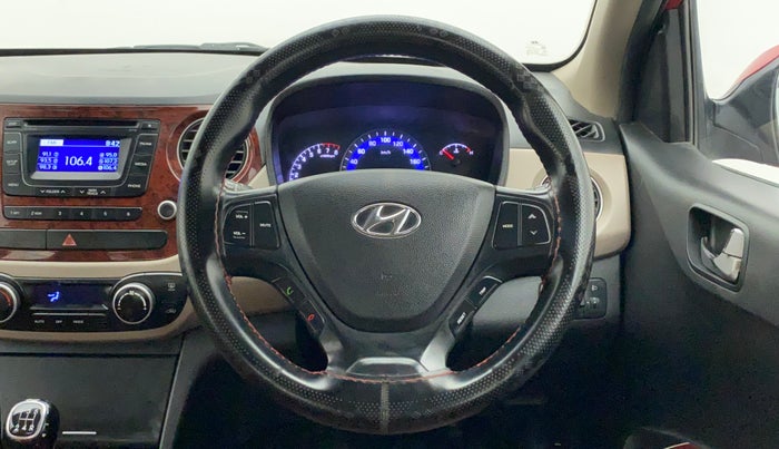 2014 Hyundai Xcent SX 1.2 (O), CNG, Manual, 80,125 km, Steering Wheel Close Up