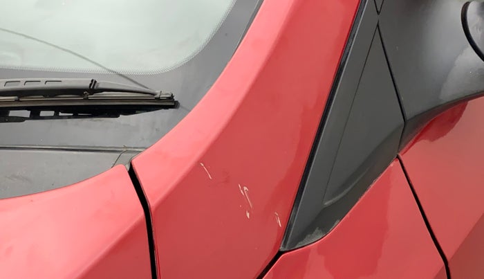 2014 Hyundai Xcent SX 1.2 (O), CNG, Manual, 80,125 km, Left A pillar - Minor scratches