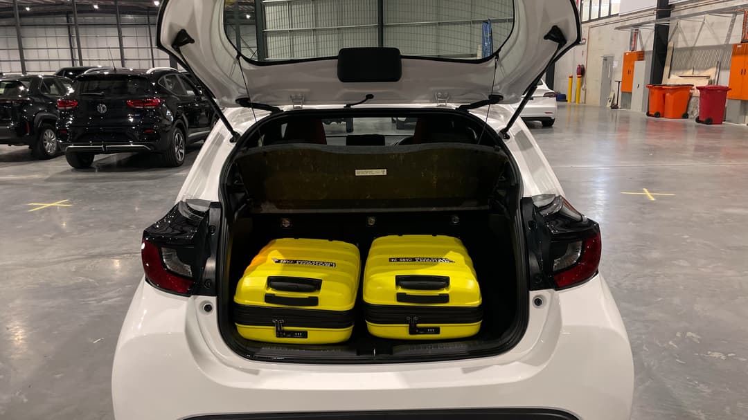2025 Toyota Yaris Ascent Sport Hybrid, Automatic, 30628 km, Boot Inside View with Luggage
