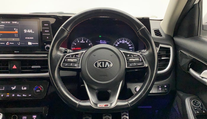 2019 KIA SELTOS GTK 1.4 PETROL, Petrol, Manual, 1,15,048 km, Steering Wheel Close Up