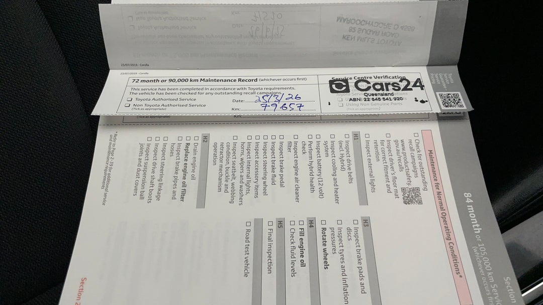 2020 Toyota Corolla Ascent Sport Hybrid, Automatic, 79664 km, Service History