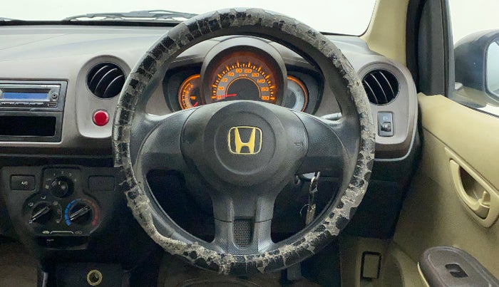 2012 Honda Brio EX MT, Petrol, Manual, 87,821 km, Steering wheel - Steering cover is minor torn