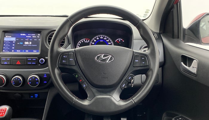 2019 Hyundai Grand i10 SPORTZ DUAL TONE 1.2 VTVT, Petrol, Manual, 12,654 km, Steering Wheel Close Up