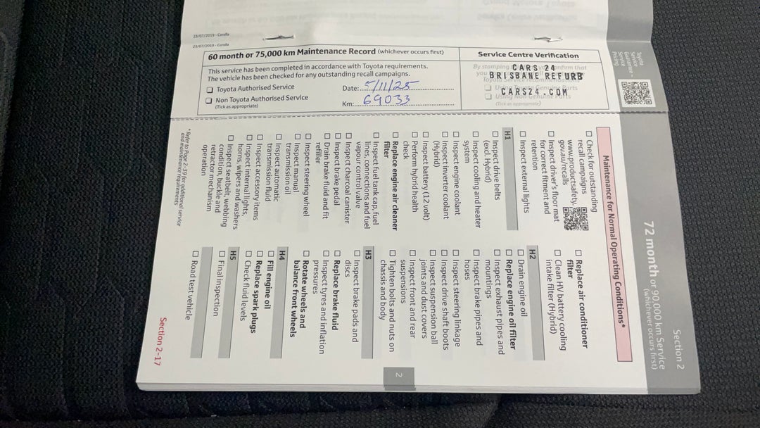 2019 Toyota Corolla Ascent Sport Hybrid, Automatic, 69034 km, Service History