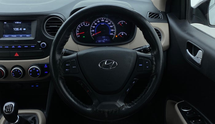 2017 Hyundai Grand i10 SPORTZ 1.2 KAPPA VTVT, Petrol, Manual, 69,167 km, Steering Wheel Close Up