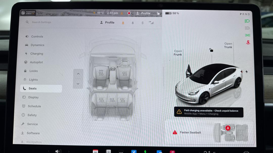 2023 Tesla Model 3 Long Range, Automatic, 75002 km, Ventilated Seats