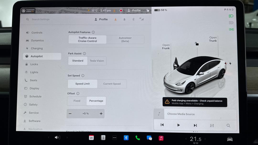 2023 Tesla Model 3 Long Range, Automatic, 75002 km, Cruise Control